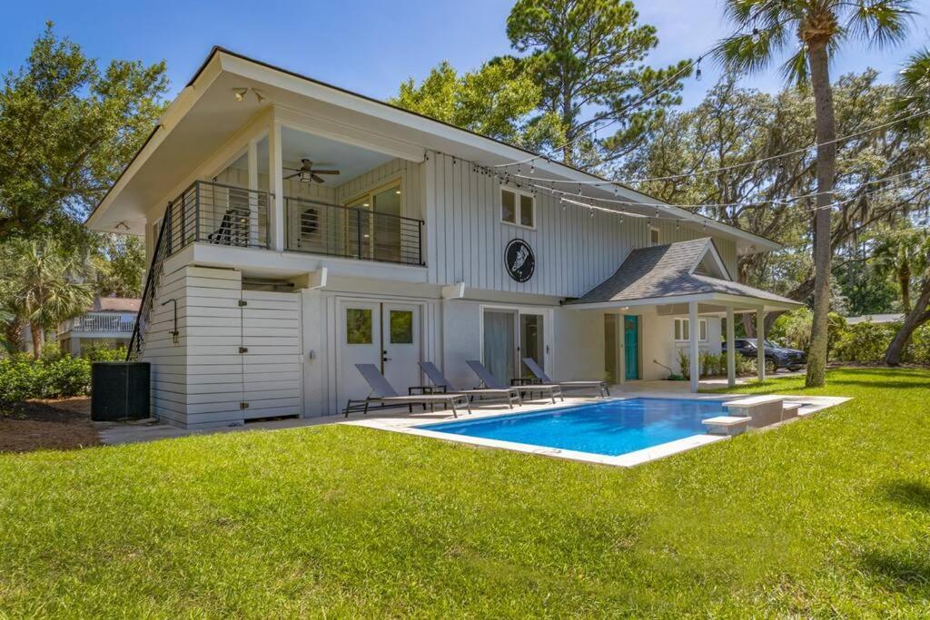Luxury Beach House - 2Min Walk To Beach - Private Pool - Group & Dog Friendly Hilton Head Island Exterior photo